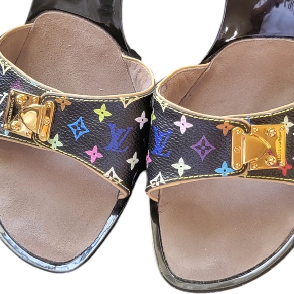 LOUIS VUITTON Murakami Monogram Mules Size 39.5 - US 9.5 - Picture 5 of 8